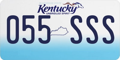 KY license plate 055SSS