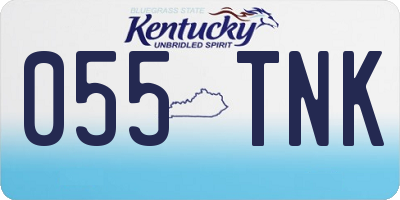 KY license plate 055TNK