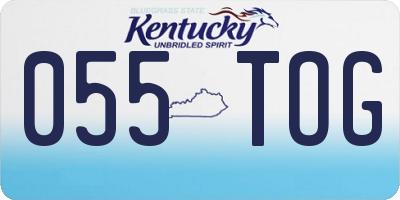 KY license plate 055TOG