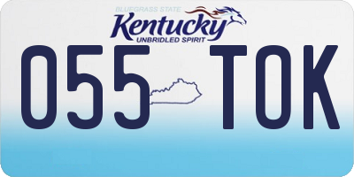 KY license plate 055TOK