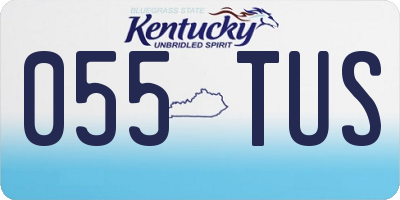 KY license plate 055TUS