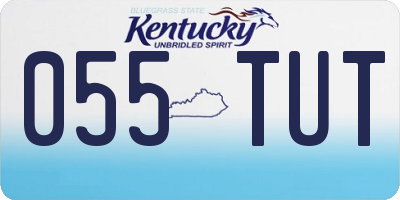 KY license plate 055TUT