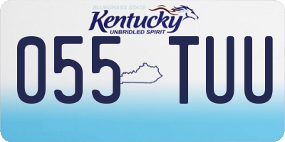 KY license plate 055TUU