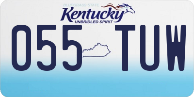 KY license plate 055TUW