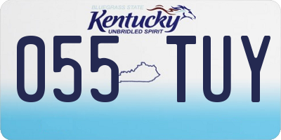 KY license plate 055TUY