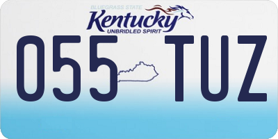 KY license plate 055TUZ