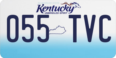 KY license plate 055TVC