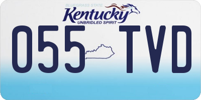 KY license plate 055TVD