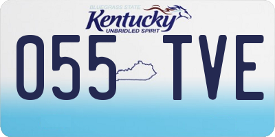 KY license plate 055TVE