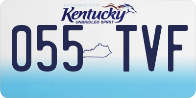 KY license plate 055TVF