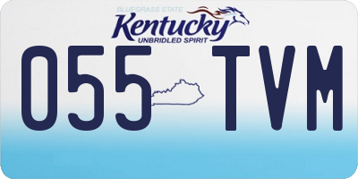 KY license plate 055TVM