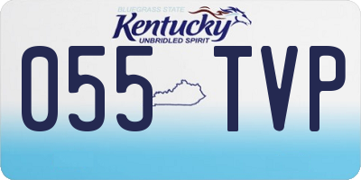 KY license plate 055TVP