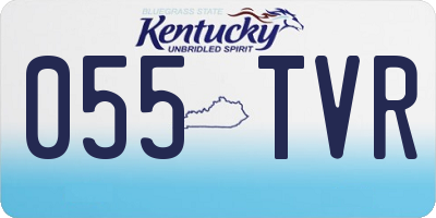 KY license plate 055TVR