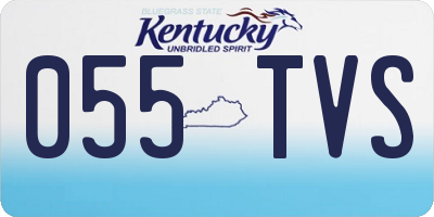 KY license plate 055TVS