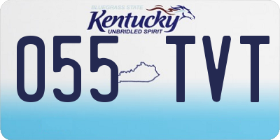 KY license plate 055TVT