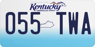 KY license plate 055TWA