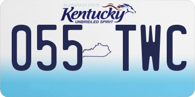 KY license plate 055TWC