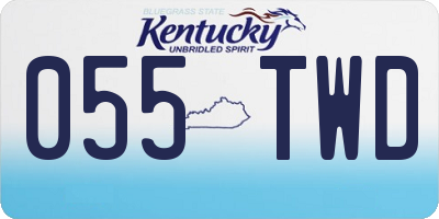 KY license plate 055TWD