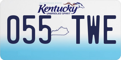 KY license plate 055TWE