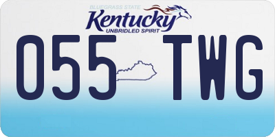 KY license plate 055TWG