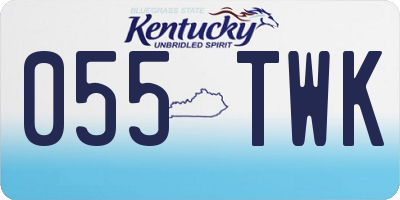 KY license plate 055TWK