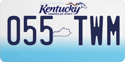 KY license plate 055TWM