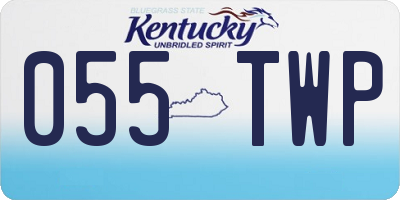 KY license plate 055TWP