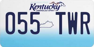 KY license plate 055TWR