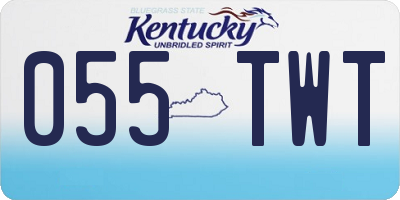 KY license plate 055TWT