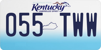 KY license plate 055TWW