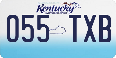 KY license plate 055TXB
