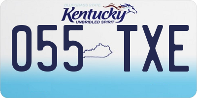 KY license plate 055TXE