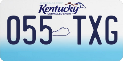 KY license plate 055TXG