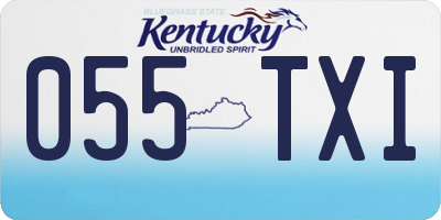 KY license plate 055TXI