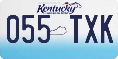 KY license plate 055TXK