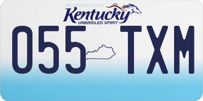 KY license plate 055TXM