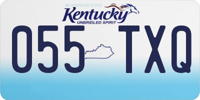 KY license plate 055TXQ