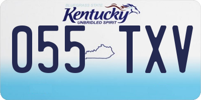 KY license plate 055TXV