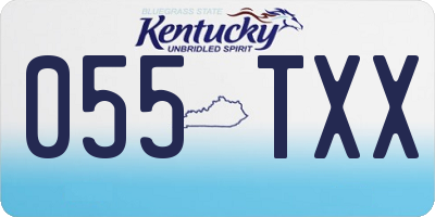 KY license plate 055TXX