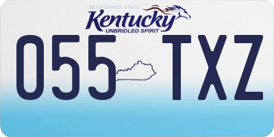 KY license plate 055TXZ