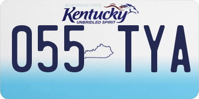 KY license plate 055TYA