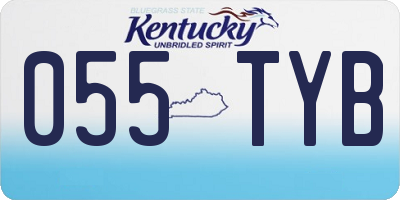 KY license plate 055TYB