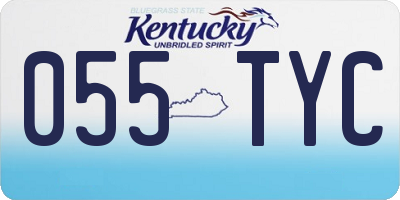 KY license plate 055TYC