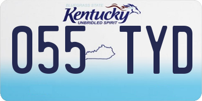 KY license plate 055TYD