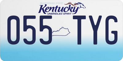 KY license plate 055TYG