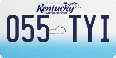 KY license plate 055TYI