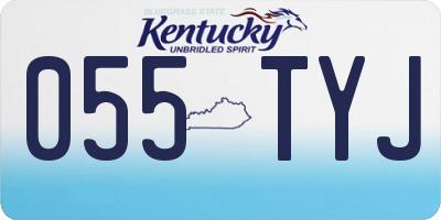 KY license plate 055TYJ