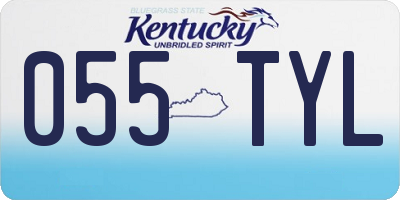 KY license plate 055TYL