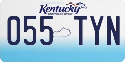 KY license plate 055TYN