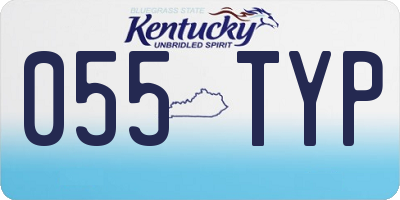 KY license plate 055TYP